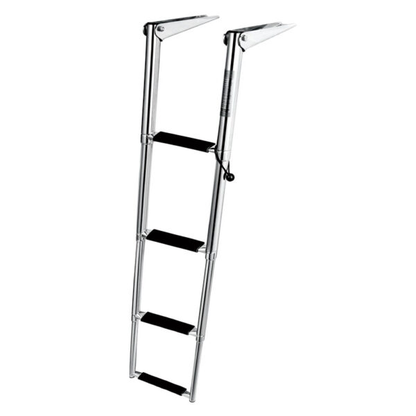 Escalera telescópica, 4 peldaños, Inox316, L1145xA395xCentr.An254mm