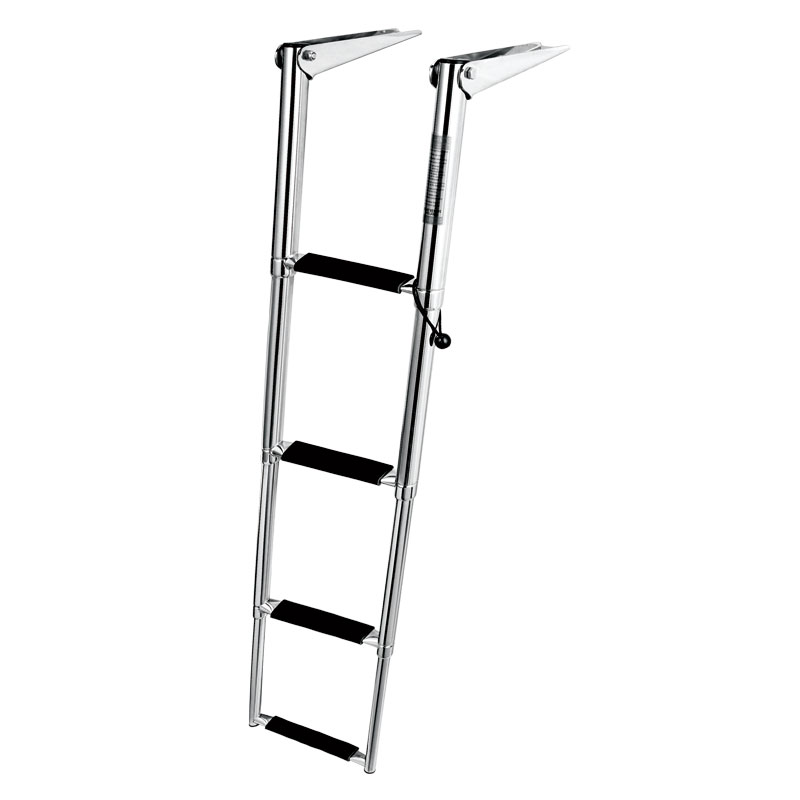 Escalera telescópica, 4 peldaños, Inox316, L1145xA395xCentr.An254mm