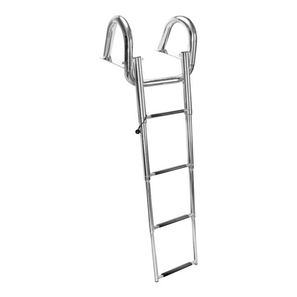 Escalera telescópica con pasamanos, 4 peldaños, Inox316, L1145xA385mm