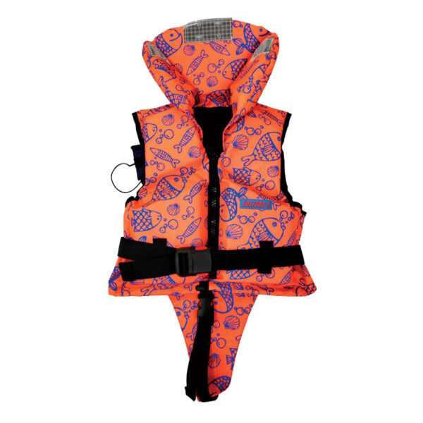 Chaleco salvavidas LALIZAS, 100 N, ISO, Bebé, 3-10 kg, naranja fluorescente con estampado acuático