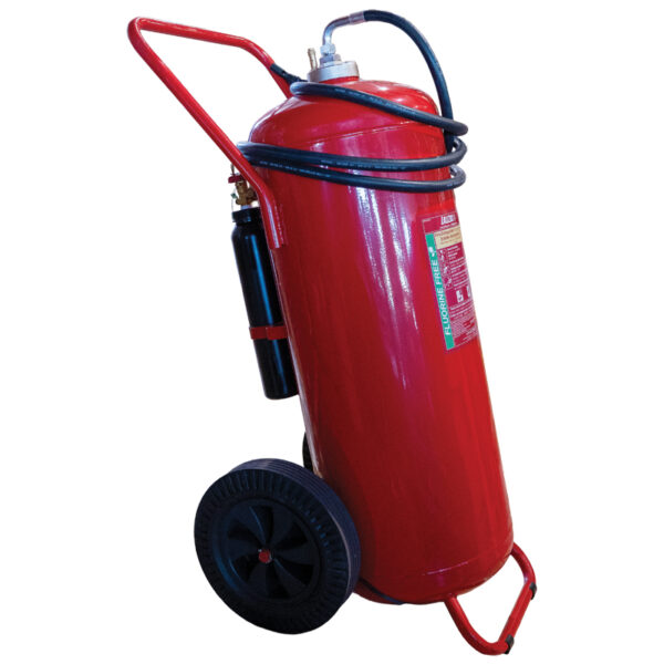 Extintor carro LALIZAS,espuma sin PFAS,150L,Cartr.Oper,Acero St.c/Manguera y Lanza,SOLAS/MED(EN,GR,E