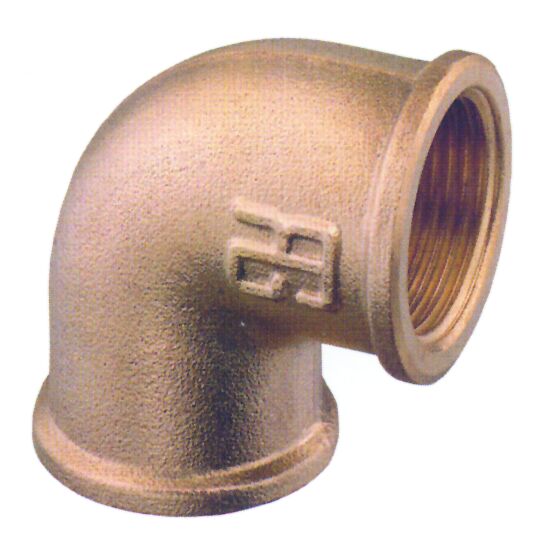 Elbow 90o, F-F, brass, 1-1/2"