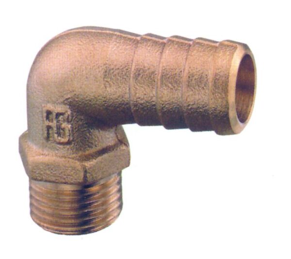 Bend male type 1" w/ hose connector 30, brass