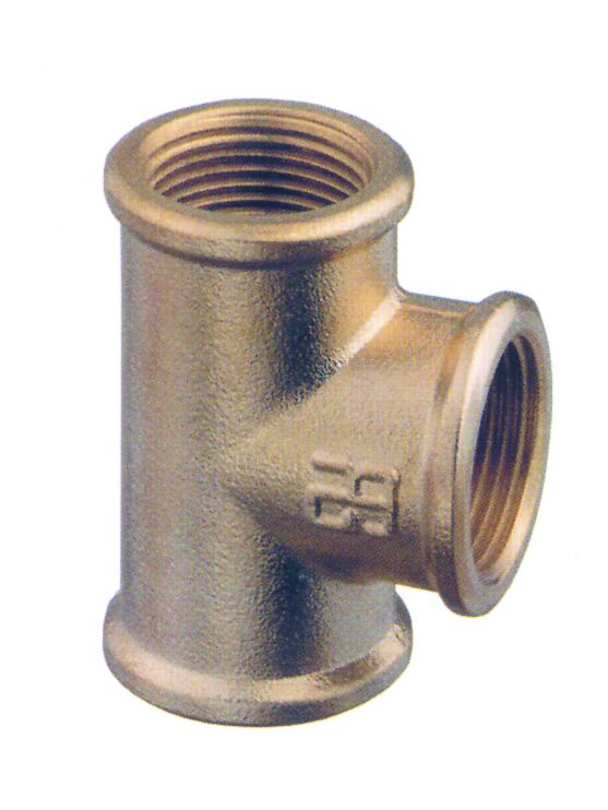 "TEE" fitting, brass, 1-1/2"
