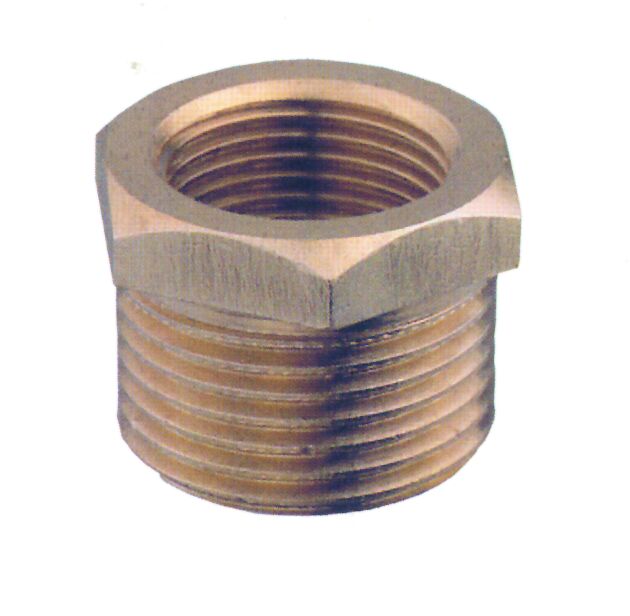 Straight reducer, Μ-F, brass, 1 1/4" - 3/4": imagen 1