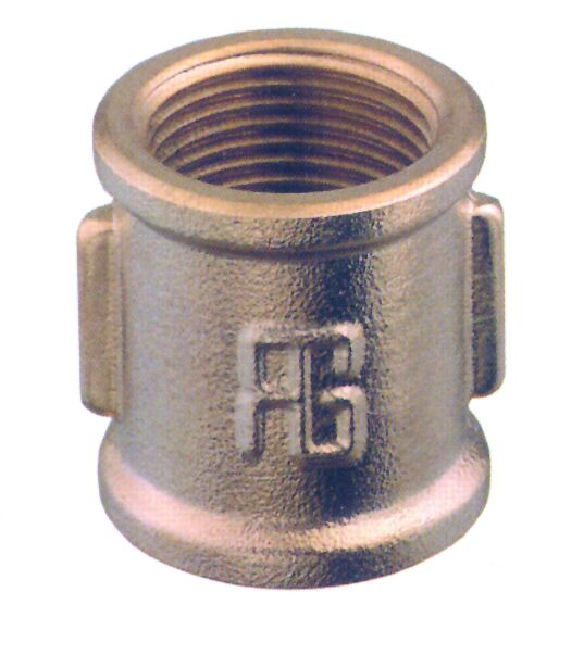Straight coupling, brass 1 1/2"