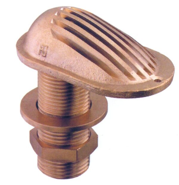 Grated water intake, brass, 1"