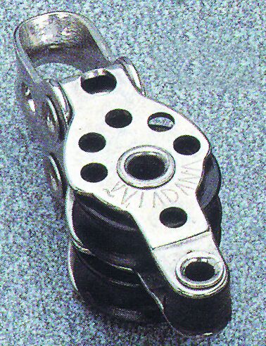 Double micro block with becket,17mm, Diam. 5mm