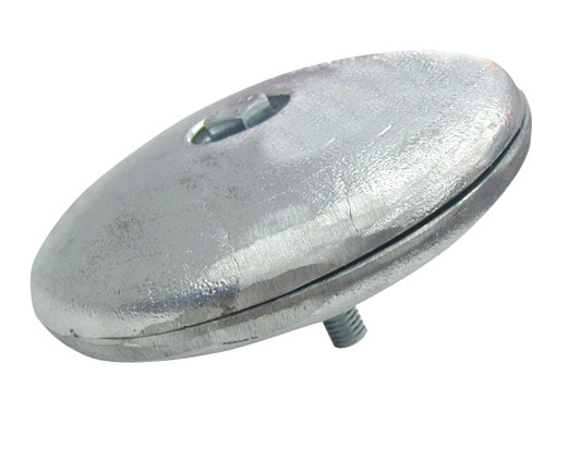 Rudderanode, w/ bolt & two disc, Diam. 95mm, 0,73kg