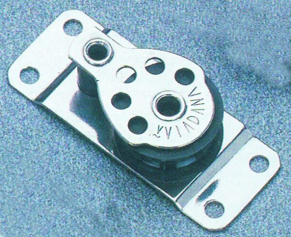 Single block on base (1"X2 1/2"), 25mm Diam. 8mm