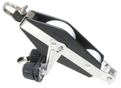 Fiddle ball bearing block,becket with ball bearing cam cleat, Universal 3-way head, Diam. 45mm, ,Dia