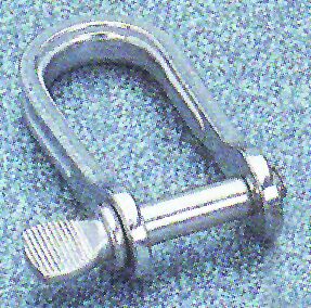 Shackles, U shape, Diam. 4mm, B 12mm, H 24mm