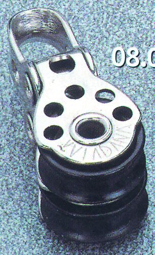 Double micro block,17mm, Diam. 5mm