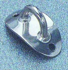 Eye plate on orizontal curved base, Diam. ring 5mm
