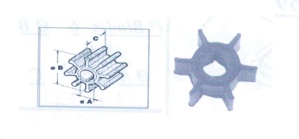 Impulsor CEF para Motor Merc&Tohatsu Ø10,25 33,6Χ14,3