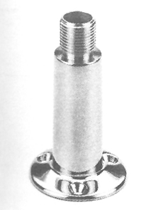 Fixed antenna base, inox 304, Diam. 73mm, H 102mm