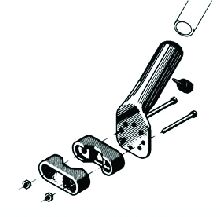 Mast support to be mounted on stanchion, SS 304, Diam.22mm,200gr