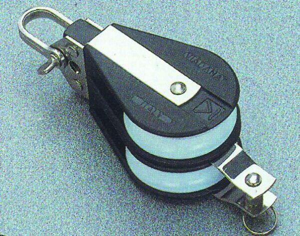 Double ball bearing block with becket,Diam. 57mm, Diam. 12mm