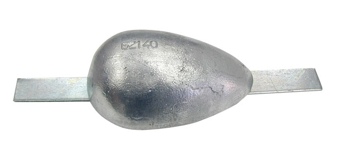 Ηull anode w/ welding strip, 127x121x28mm, 1kg