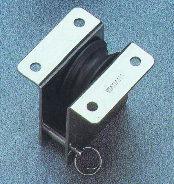Single sheave box, washer diam. 34mm, wire diam. 5mm