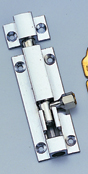 Barrel bolt, chrome plated brass , 4"