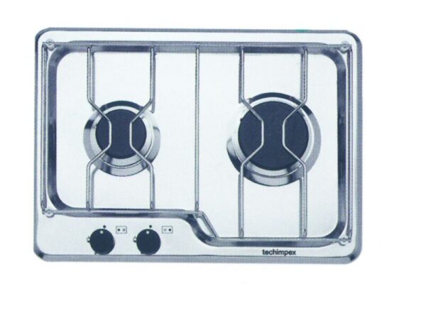 Built in hob w/ 2 burners, 470x340x65mm, 2,5 kg