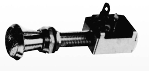 Horn starter button, 2 position, push pull on/off, 12V, 20A, diam.9.5mm, L.78mm