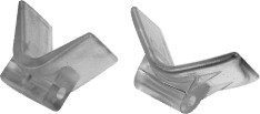 Bow stop, polymer, black, 76x76x140mm