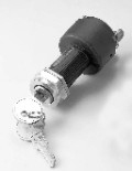Ignition switch, black, brass, 3 positions