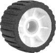 Wobble rollers, polymer, bore-black, total diam.108mm, w.102mm, 20mm bore