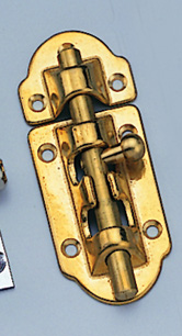 Barrel bolt, chrome plated brass , 3"