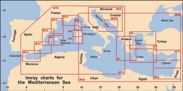 Western Mediterranean Charts M10, "Western Mediteranean", Imray