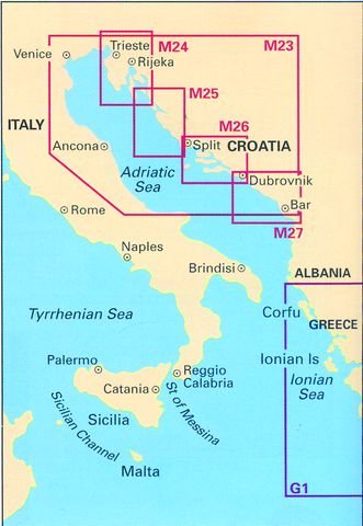 Croatia Charts M24, "Golfo di Trieste to Losinji & Rab", Imray