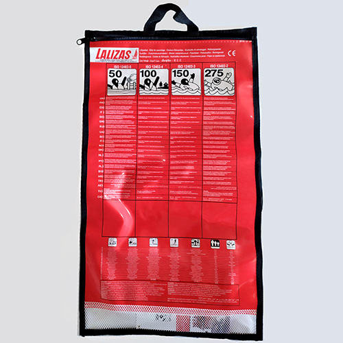 Bolsa de chalecos salvavidas inflable ISO, largo 51 x ancho 29 cm, estampado 2 lados