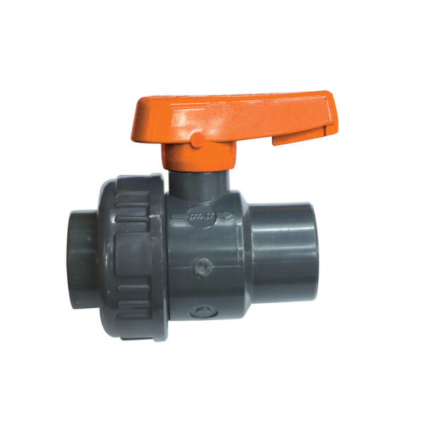 Valvula 1 1/2'' BSPP, Plastico, Gris