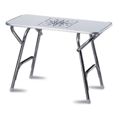 Aluminum table w/ melamine top, 44Χ88cm