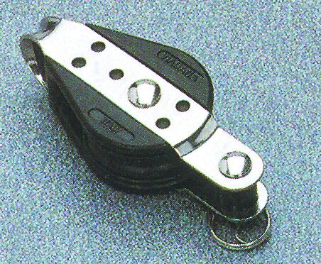 Single ball bearing block with becket, 28mm, Diam. 8mm