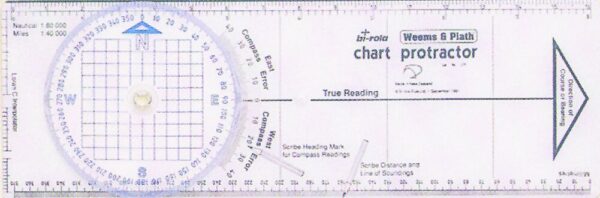 Chart protractor Bi-Rola, 5-1/8''x15-1/4''