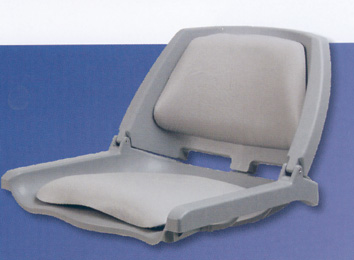 Traveller fold-down Chair shell, w/ cushions, grey, Springfield
