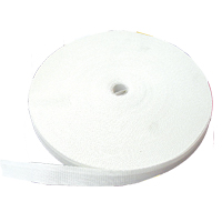 Cincha poliester 25mm, blanco, grosor 1,8mm (rollo 50m)