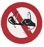 Pegatina Prohibido Llevar Sujetador