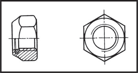 Tuerca auto bloqueanteΦ 4 mm Inox 316 DIN 985 / ISO 10511, Bolsa