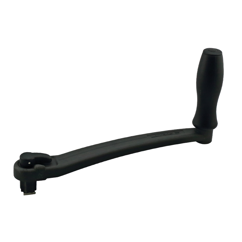 Manivela de cabrestante Lofrans, aluminio anodizado, con bloqueo, 20 cm, negro: imagen 1
