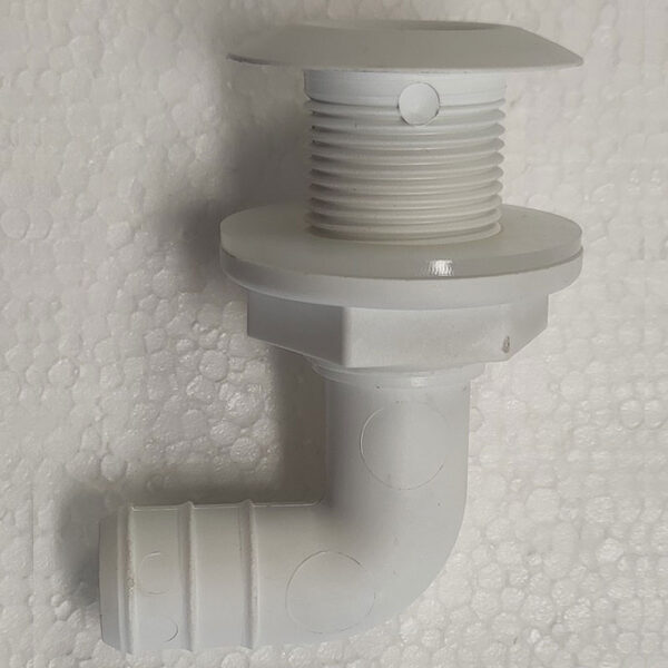 Embalaje a granel para OEM, codo pasacasco 90°, para manguera Ø20mm, blanco, ISO