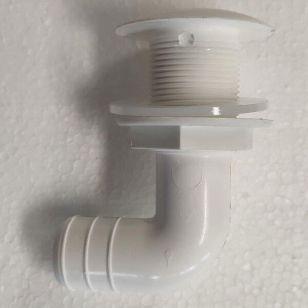 Embalaje a granel para OEM, codo pasacasco 90°, para manguera Ø25mm, blanco, ISO