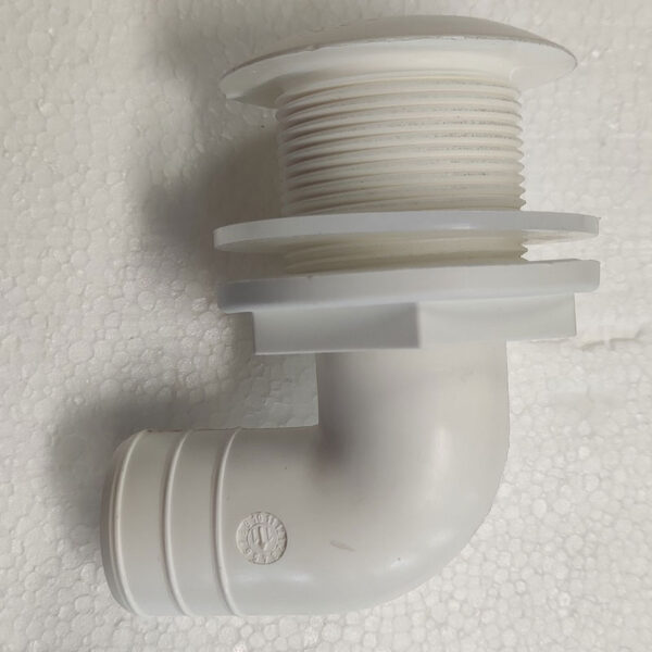 Embalaje a granel para OEM, codo pasacascos 90°, para manguera Ø38mm, blanco, ISO