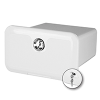 CAJA VHF / PORTAOBJETOS BLANCO + CERRADURA 174x292x250mm