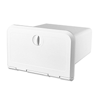 REGISTRO VHF / RADIO CD + COFRE SATINADO BLANCO 180x285x255mm