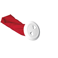 REGISTRO TOP REDONDO + BOLSA REMOVIBLE SATINADO BLANCO Int.Ø108mm