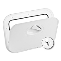 PORTILLO MID LINE 278x378mm BLANCO CON CERRADURA